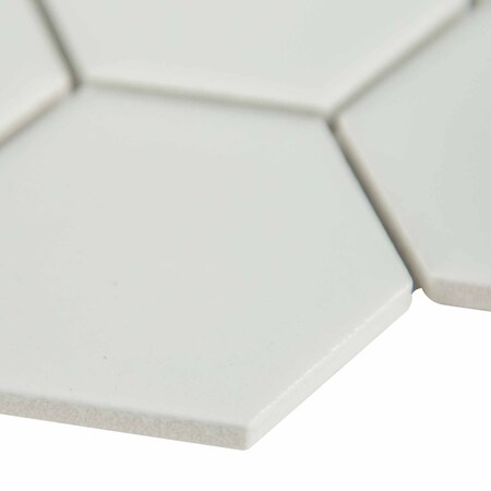 Msi Retro Bianco Hexagon 12.6 In. X 11.02 In. X 6Mm Glossy